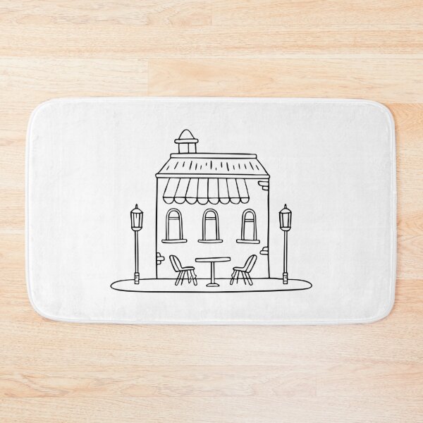 Item preview, An eatery with dining tables set up along the roadside designed and sold by rasagamastore.