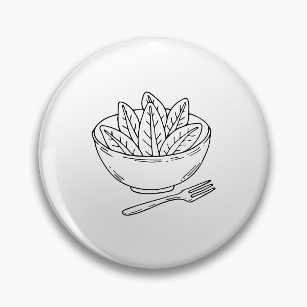 Item preview, Endive leaves placed in a salad bowl with a fork  designed and sold by rasagamastore.