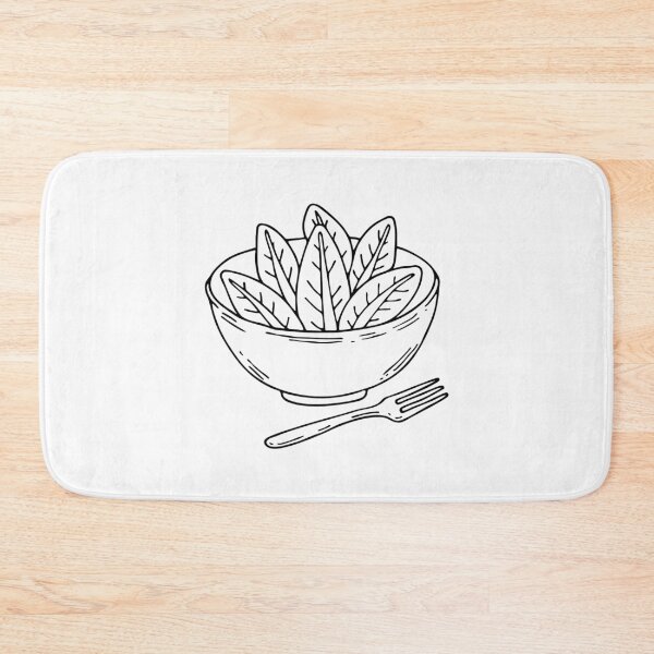 Item preview, Endive leaves placed in a salad bowl with a fork designed and sold by rasagamastore.