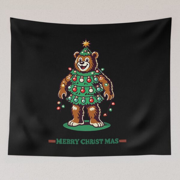 Item preview, Merry Christmas Bear Tree Lights Festive Fun designed and sold by LuminOrb.