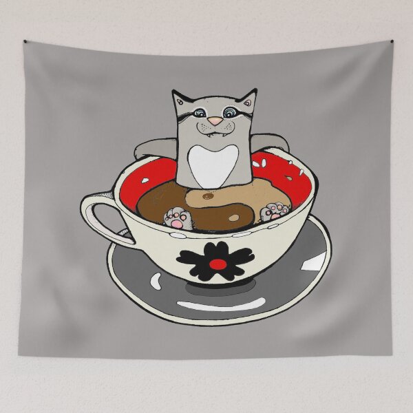 Item preview, Coffeelover Cat  designed and sold by Kiekeboekat.