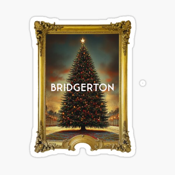 Aperçu de l'œuvre Portrait de l'arbre de Noël de Bridgerton sur Netflix créée et vendue par KamiTrendz.