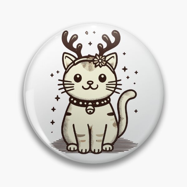 Artikelvorschau, Weihnachtliche Katze Mit Rentiergeweih entworfen und verkauft von LuminOrb.