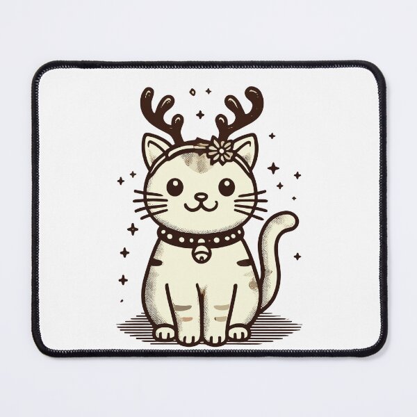 Item preview, Cute Festive Cat with Antlers Design designed and sold by LuminOrb.