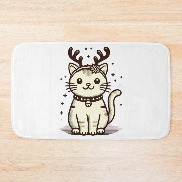 Item preview, Cute Festive Cat with Antlers Design designed and sold by LuminOrb.