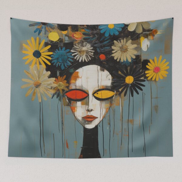 Item preview, Flower Head Abstract designed and sold by whitecat23.