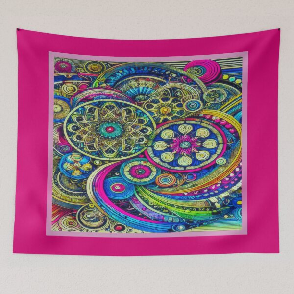Item preview, Colorful Mandala Clockwork Art - Vibrant Abstract Design designed and sold by DreamsArtwear.