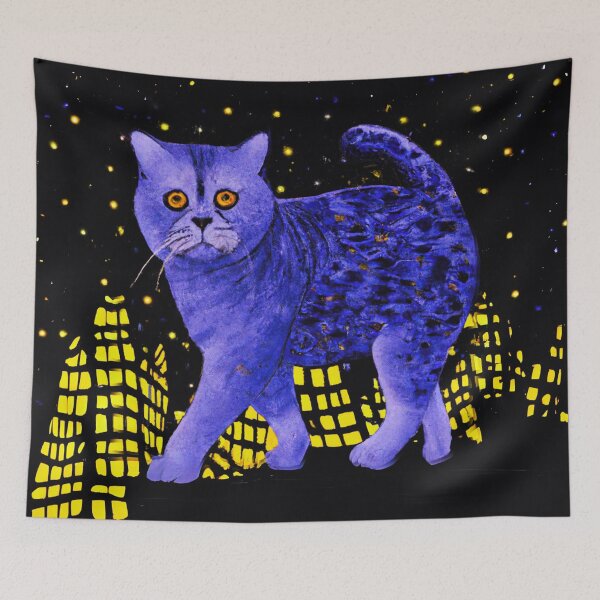 Item preview, A cat in city of night 1 designed and sold by MerryCrown.