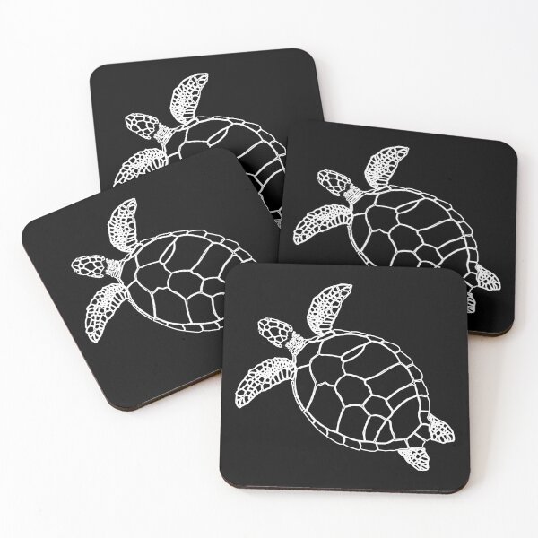Item preview, Sea Turtle Detail in White designed and sold by RedFishyTee.