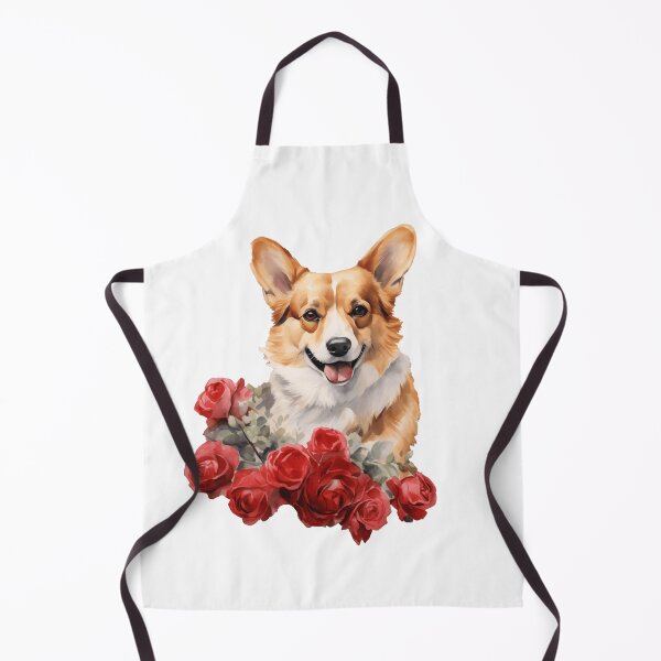 Item preview, Valentine's Day Corgi - Corgy with rose boquet for Valentine's Day designed and sold by Daydreamsatdawn.