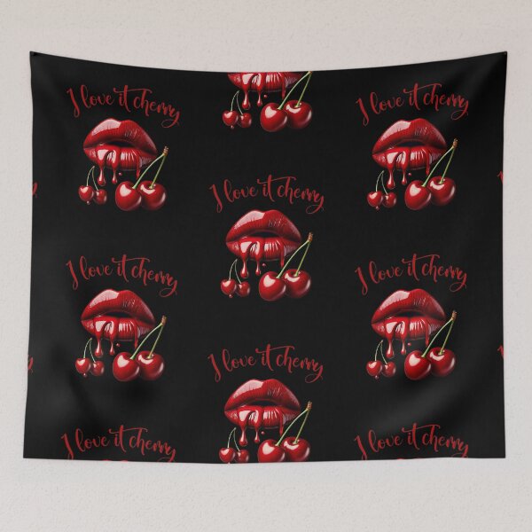Item preview, I Love It Cherry, Glossy Red Lips designed and sold by ToxiCool.