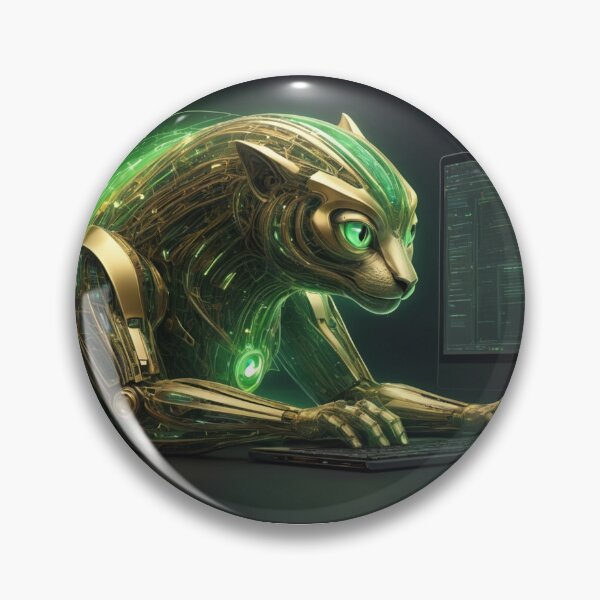 Item preview, Cybernetic Coder Cat designed and sold by Pays-des-Pixels.