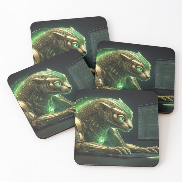 Item preview, Cybernetic Coder Cat designed and sold by Pays-des-Pixels.