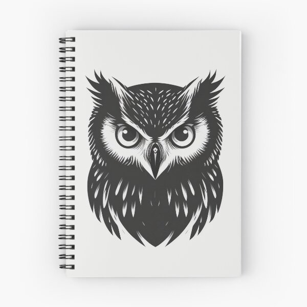 Item preview, Minimalist black owl logo  designed and sold by MiraCleAI.