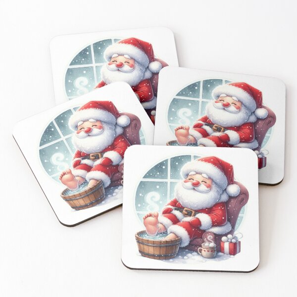 Item preview, Cozy Santa Relaxing by the Window on a Snowy Day designed and sold by HendAhabib.