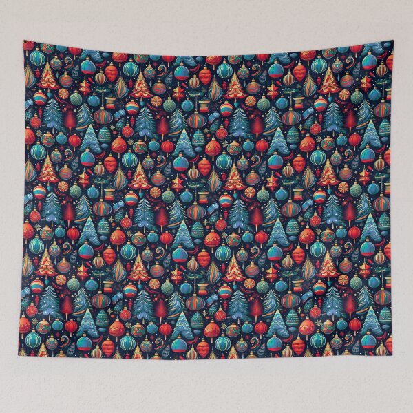 Item preview, Vintage style christmas decoration pattern motif (AI) designed and sold by DFLC Prints.