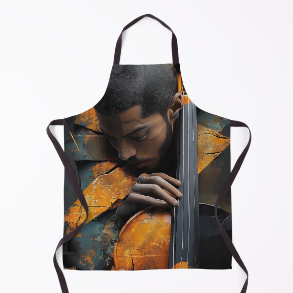 Item preview, Black man playing a double bass designed and sold by alessionastro.