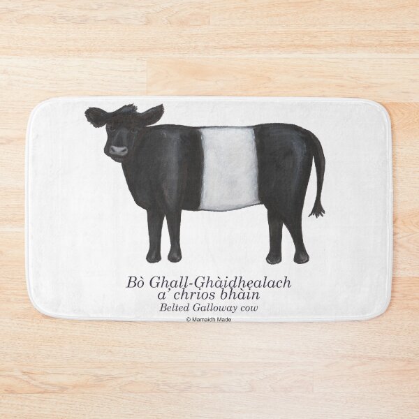Item preview, Belted Galloway cow / Bò Ghall-Ghàidhealach a' chrios bhàin (Scottish Gaelic)  designed and sold by Mamaidh Made.