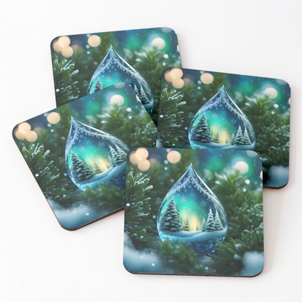 Item preview, Christmas Scene In A Crystal Raindrop designed and sold by debbiedwarika.