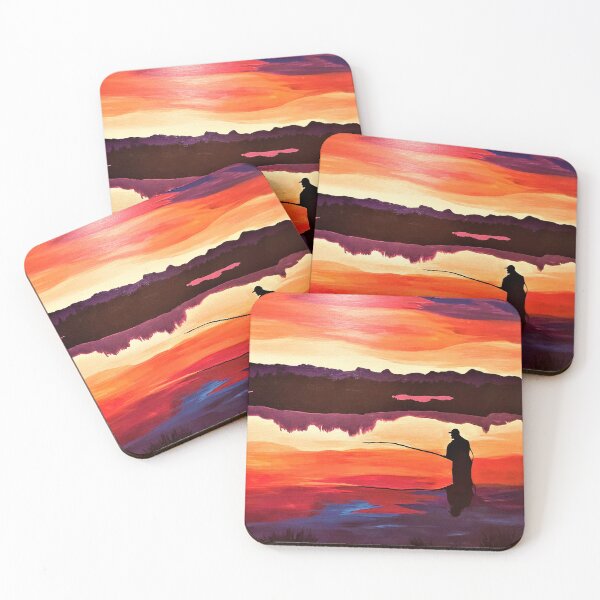 Item preview, Fishing At Sunset designed and sold by Becka Johnson Western Artwork.