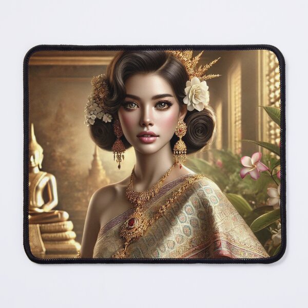 Item preview, Graceful Beauty: A Thai Woman in Traditional Attire designed and sold by Thanabordee.