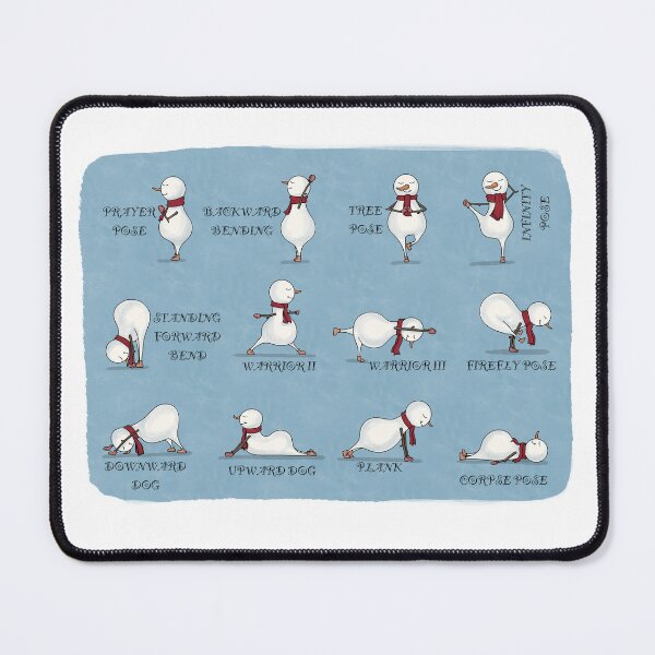 Item preview, Cute Snowman Doing Yoga designed and sold by TasiaZenzura.