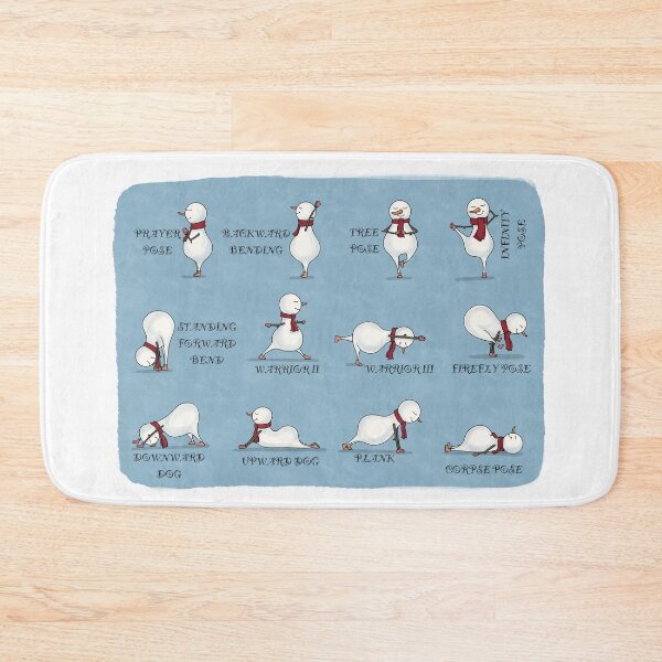 Item preview, Cute Snowman Doing Yoga designed and sold by TasiaZenzura.