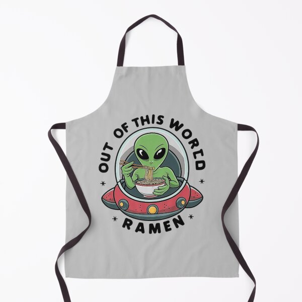 Item preview, Alien Cartoon Eating Ramen Noodles in Spacecraft designed and sold by love3617.