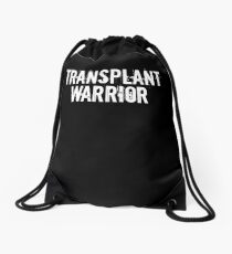 Transplant Warrior Heart Kidney Lung Survivor Shirt Drawstring Bag