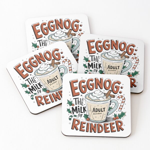Item preview, Eggnog Lover's Delight – Funny Christmas Art designed and sold by digitalscrabble.