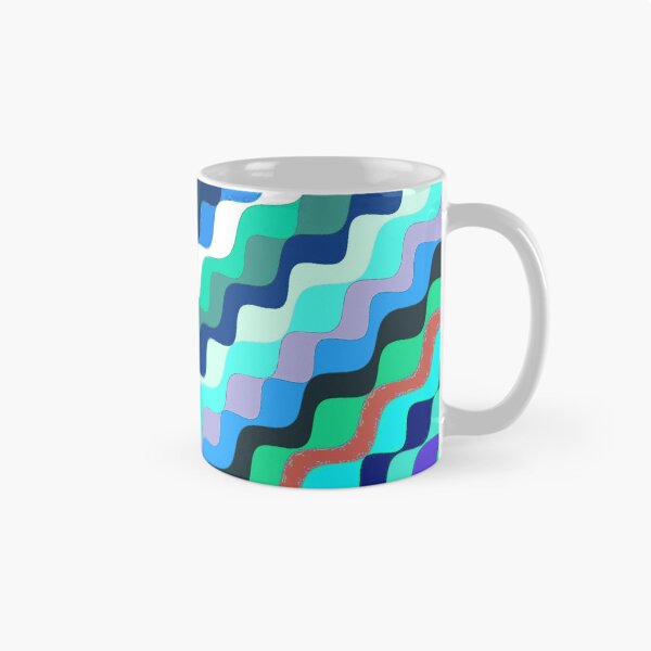 Aperçu de l'œuvre Ondes fractales angulaires multicolores abstraites 9 créée et vendue par SXW Designs.