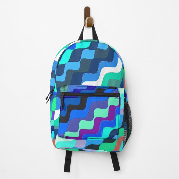 Aperçu de l'œuvre Ondes fractales angulaires multicolores abstraites 9 créée et vendue par SXW Designs.