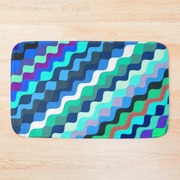 Aperçu de l'œuvre Ondes fractales angulaires multicolores abstraites 9 créée et vendue par SXW Designs.
