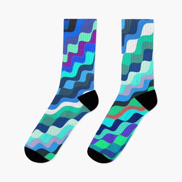Aperçu de l'œuvre Ondes fractales angulaires multicolores abstraites 9 créée et vendue par SXW Designs.