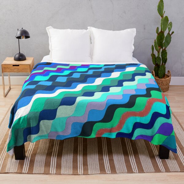 Aperçu de l'œuvre Ondes fractales angulaires multicolores abstraites 9 créée et vendue par SXW Designs.
