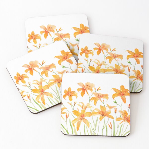 Item preview, hand painted orange daylily watercolour painting 2024 designed and sold by SelenePaintings .