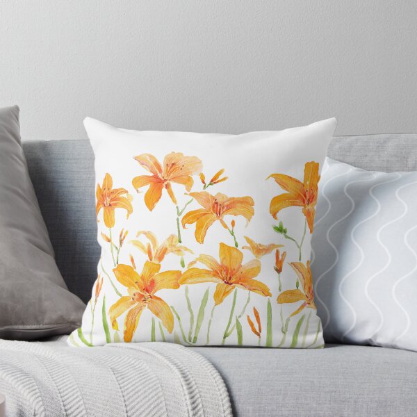 Artikel-Vorschau von handgemaltes orangefarbenes Taglilien-Aquarell 2024, designt und verkauft von ColorandColor.