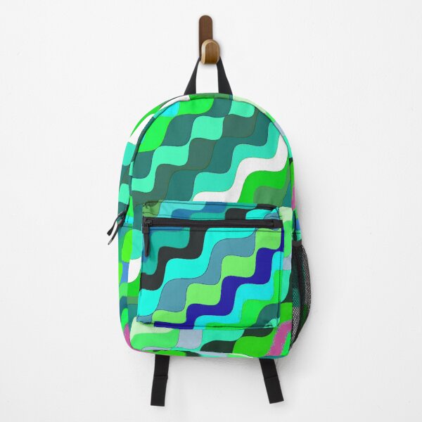 Aperçu de l'œuvre Ondes fractales angulaires multicolores abstraites 10 créée et vendue par SXW Designs.
