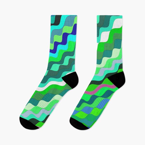 Aperçu de l'œuvre Ondes fractales angulaires multicolores abstraites 10 créée et vendue par SXW Designs.