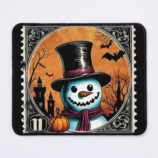 Item preview, Frosty Fright: The Pumpkin Seal designed and sold by Vintagestamps.