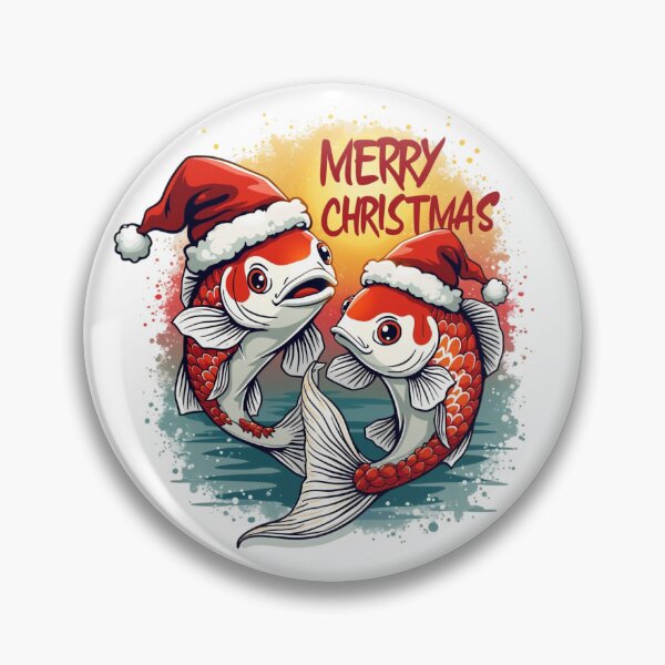 Item preview, Two koi fish merry christmas, designed and sold by jkrphoto.