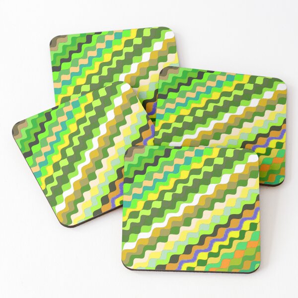 Aperçu de l'œuvre Ondes fractales angulaires multicolores abstraites 11 créée et vendue par SXW Designs.