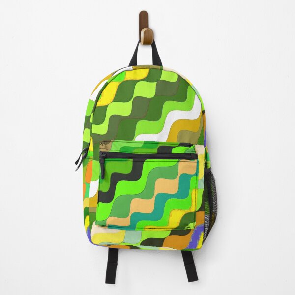 Aperçu de l'œuvre Ondes fractales angulaires multicolores abstraites 11 créée et vendue par SXW Designs.