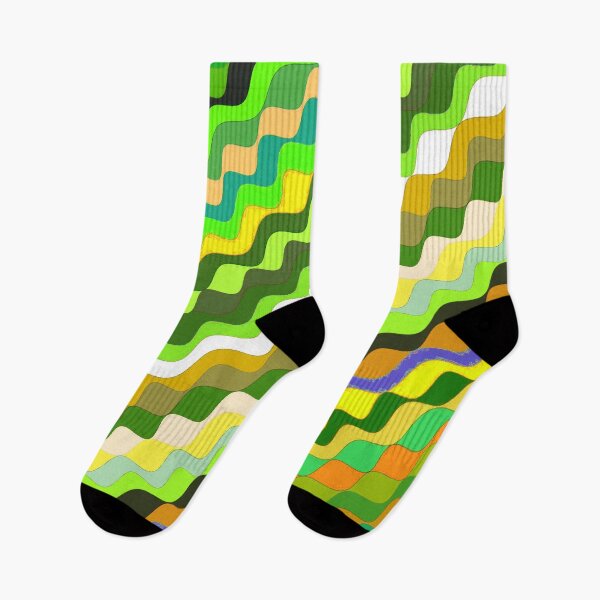 Aperçu de l'œuvre Ondes fractales angulaires multicolores abstraites 11 créée et vendue par SXW Designs.