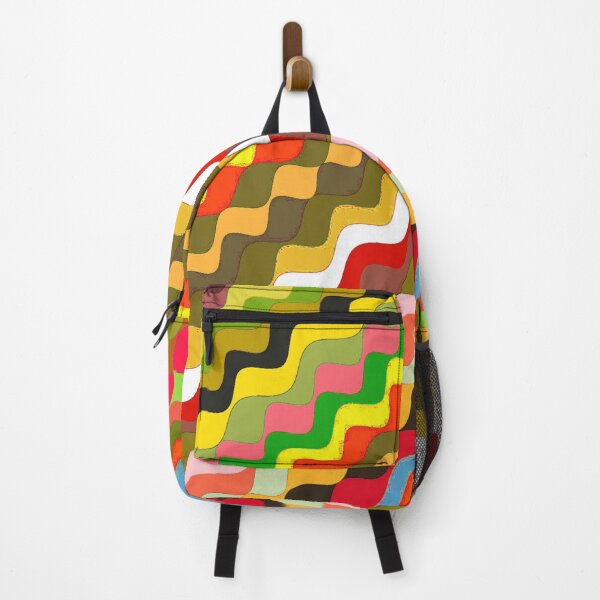 Aperçu de l'œuvre Ondes fractales angulaires multicolores abstraites 12 créée et vendue par SXW Designs.