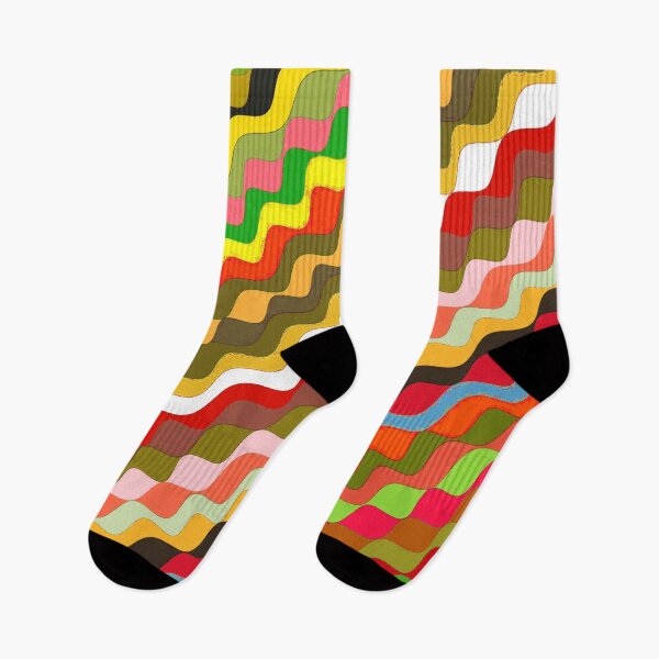 Aperçu de l'œuvre Ondes fractales angulaires multicolores abstraites 12 créée et vendue par SXW Designs.