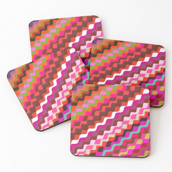 Aperçu de l'œuvre Ondes fractales angulaires multicolores abstraites 13 créée et vendue par SXW Designs.