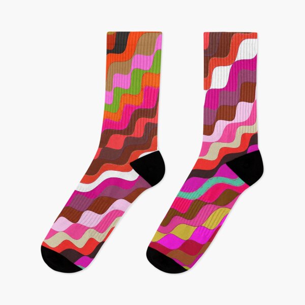 Aperçu de l'œuvre Ondes fractales angulaires multicolores abstraites 13 créée et vendue par SXW Designs.