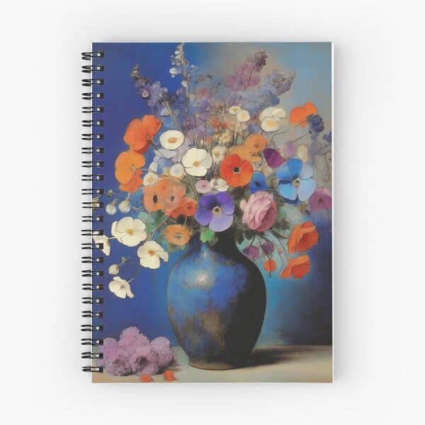Item preview, Colorful Flowers In Blue Vase - Printable Poster Art designed and sold by Sulthansstore1.