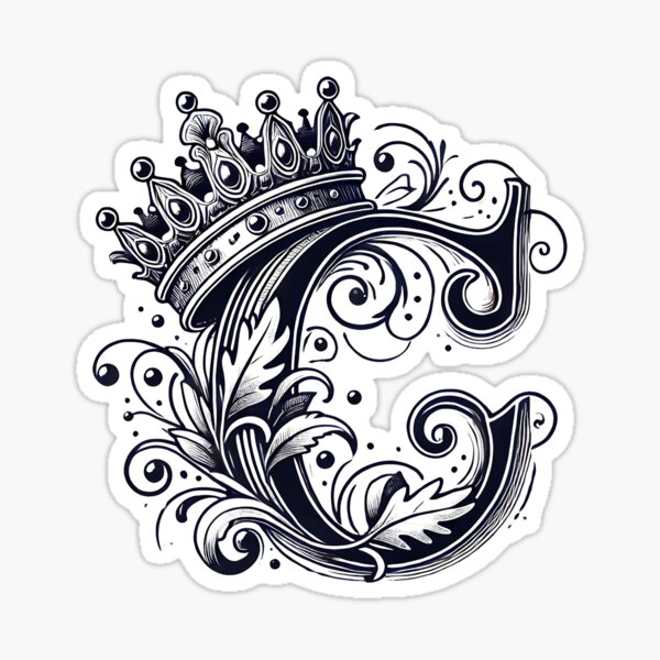 Item preview, LETTER,GRAPHIC,  CROWN, Majestic Letter C with Crown Design designed and sold by EpicBuy.